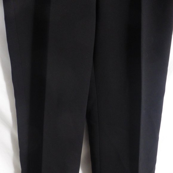 LE SUIT PETITE, size 4P, women's black slacks, side zip and latch fastened, GUC - Picture 6 of 14